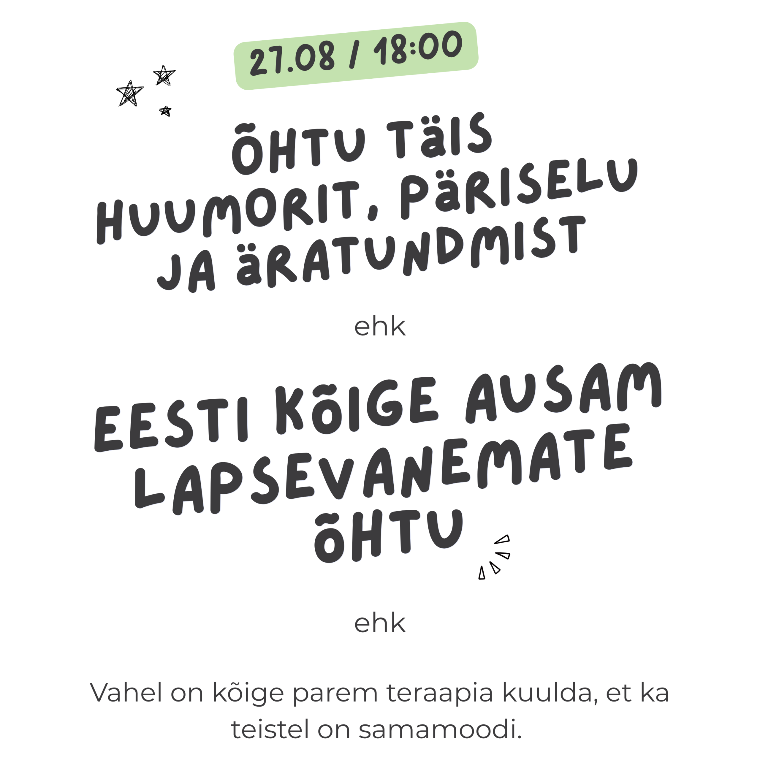 27.08 kell 18:00 Papsid.ee vestlusõhtu Tartu Kidlslandis, Kalda tee 41